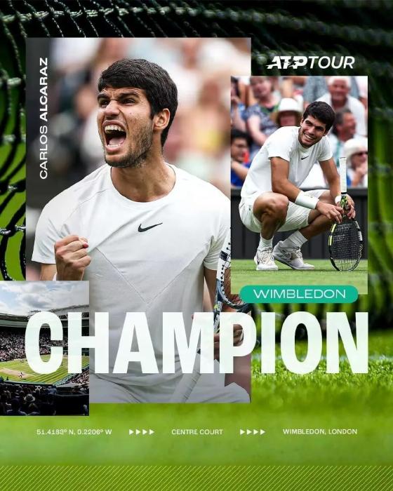 德约科维奇温网决赛惜败阿尔卡拉斯 西班牙新星